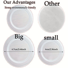30-60 Oui Yogurt Jar Lids Clear Plastic for Glass Jars Containers