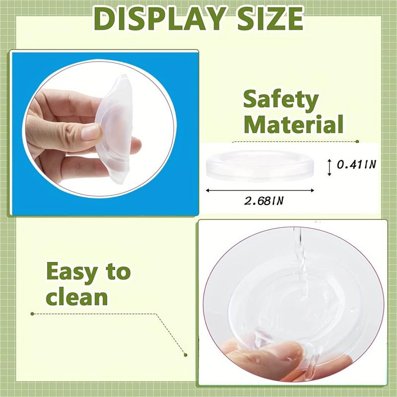 30-60 Oui Yogurt Jar Lids Clear Plastic for Glass Jars Containers