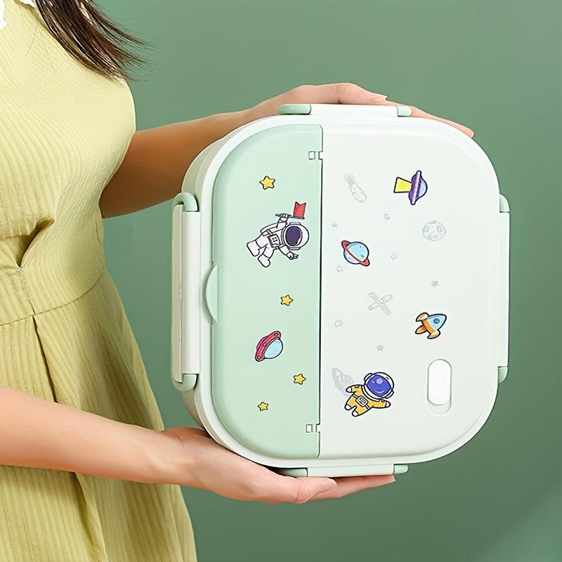 Stainless Steel Insulated Lunch Box with Cutlery Soup Bowl Airtight Crisper