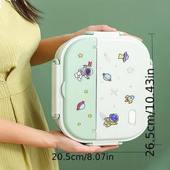 Stainless Steel Insulated Lunch Box with Cutlery Soup Bowl Airtight Crisper