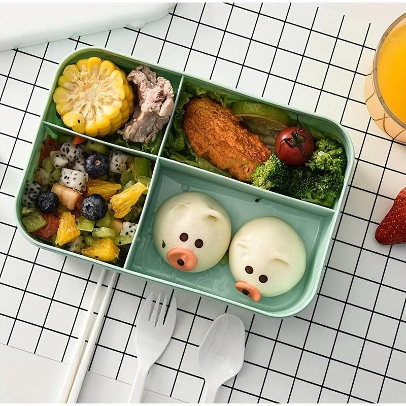 Leakproof Cartoon Lunch Box for Teens and Workers - Square Divided Bento Box