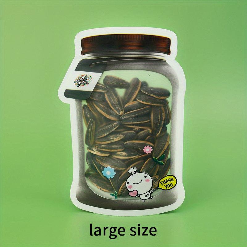 3pc Leakproof Mason Jar Zipper Snack Bags Reusable Storage Pouches