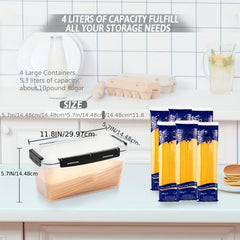 4pcs Large Capacity Storage Box Set Airtight Food Containers BPA Free
