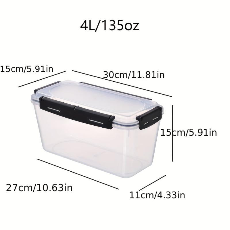 4pcs Large Capacity Storage Box Set Airtight Food Containers BPA Free
