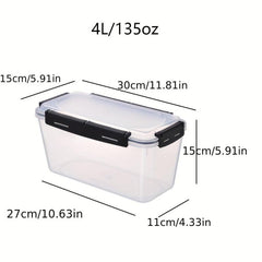 4pcs Large Capacity Storage Box Set Airtight Food Containers BPA Free