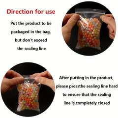 100 Mini Ziplock Plastic Bags for Jewelry and More Reclosable Transparent Bag