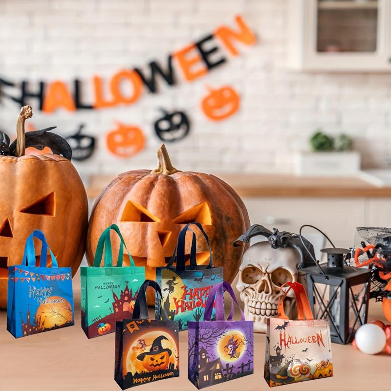 Halloween Trick Or Treat Bags - Small Tote Bags with Handles