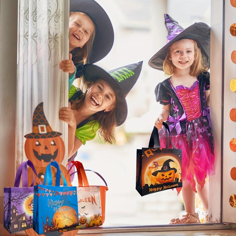 Halloween Trick Or Treat Bags - Small Tote Bags with Handles