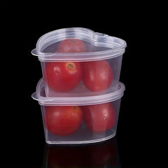 50pcs 45ml Disposable Sauce Box Round Heart-shaped PP Kitchen Supplies