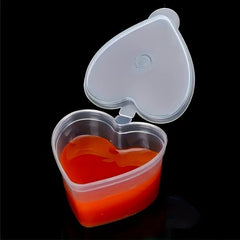 50pcs 45ml Disposable Sauce Box Round Heart-shaped PP Kitchen Supplies