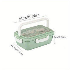 Insulated Lunch Box Cartoon Bento Box Leakproof Food Container 1100ml