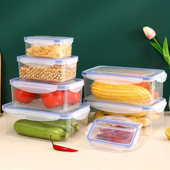 Airtight Plastic Storage Box Clear Refrigerator Microwave Heating Lunch Box