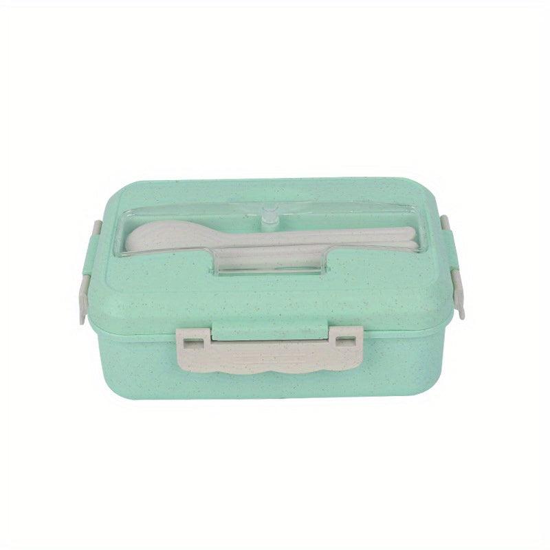 Plastic Lunch Box With Tableware Outdoor Sealed Fresh keeping Box
