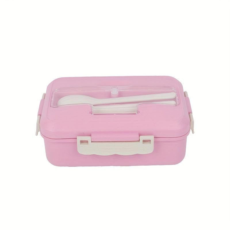 Plastic Lunch Box With Tableware Outdoor Sealed Fresh keeping Box