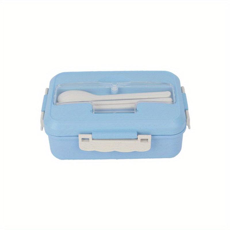 Plastic Lunch Box With Tableware Outdoor Sealed Fresh keeping Box