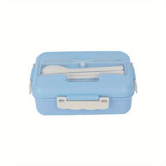 Plastic Lunch Box With Tableware Outdoor Sealed Fresh keeping Box
