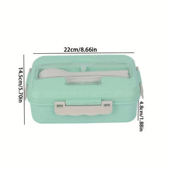 Plastic Lunch Box With Tableware Outdoor Sealed Fresh keeping Box