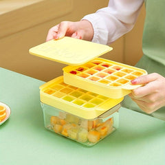 BPA-Free Mini Portable Ice Cube Tray with Lid - Silicone Ice Ball Maker