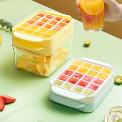BPA-Free Mini Portable Ice Cube Tray with Lid - Silicone Ice Ball Maker