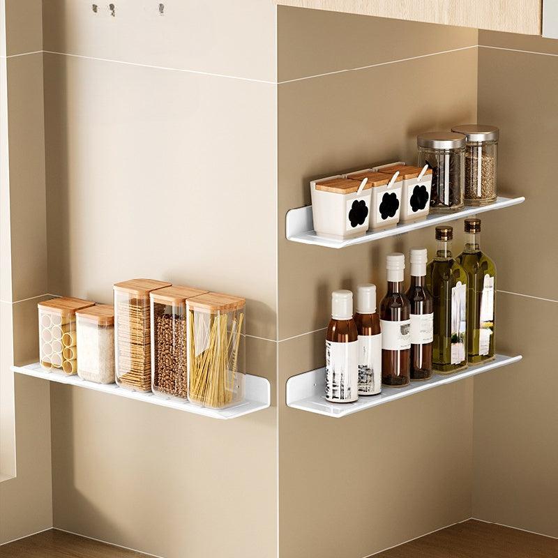 1pc Wall Mount Spice Rack Organizer 15 Hanging Shelf Seasoning Holder