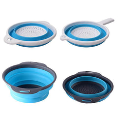 Thickened Round Silicone Basket Kitchen Filter Fruit And Vegetable Basket