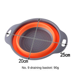 Thickened Round Silicone Basket Kitchen Filter Fruit And Vegetable Basket