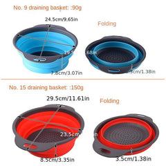 Thickened Round Silicone Basket Kitchen Filter Fruit And Vegetable Basket