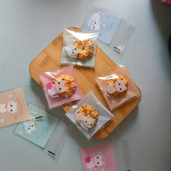 100pcs Snowflake Taco Rolled Sugar Baking Bags for Wedding Party Supplies