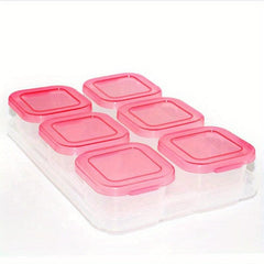 6pcs Freezing Box Storage Seal Fruit Vegetable Preservation Snack