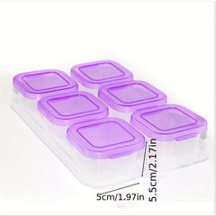 6pcs Freezing Box Storage Seal Fruit Vegetable Preservation Snack