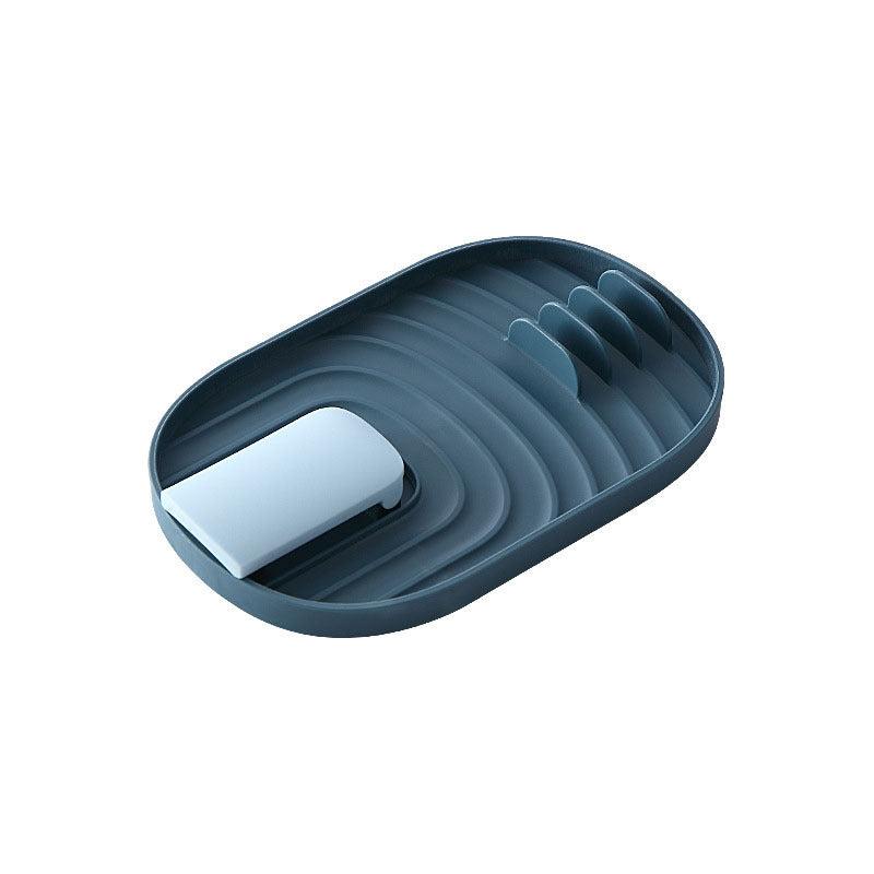 Foldable Kitchen Drain Pot Lid Holder Random Color