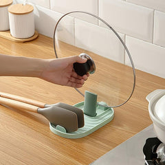 Foldable Kitchen Drain Pot Lid Holder Random Color