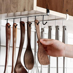 Kitchen 6 Hook Organizer Wall Mounted Multifunctional
