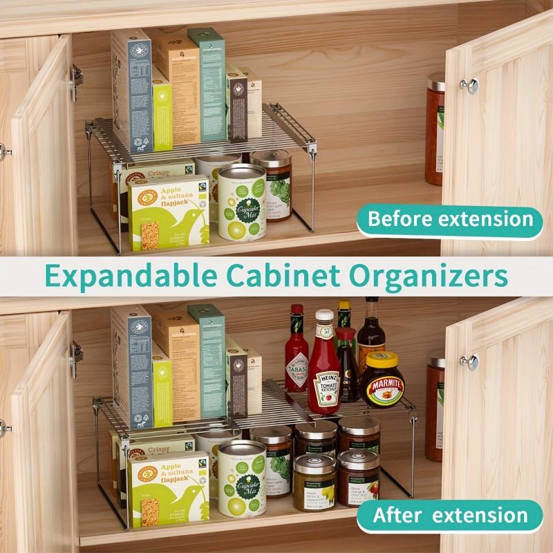 Adjustable Cupboard Storage Kitchen Cupboard Organiser Pantry Organizers