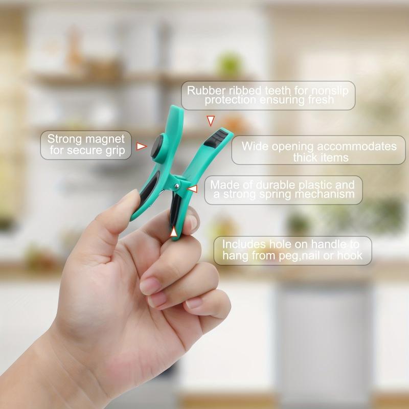 10pcs Bag Clips With Magnets Sealed Food Clips Plastic Clips For Food
