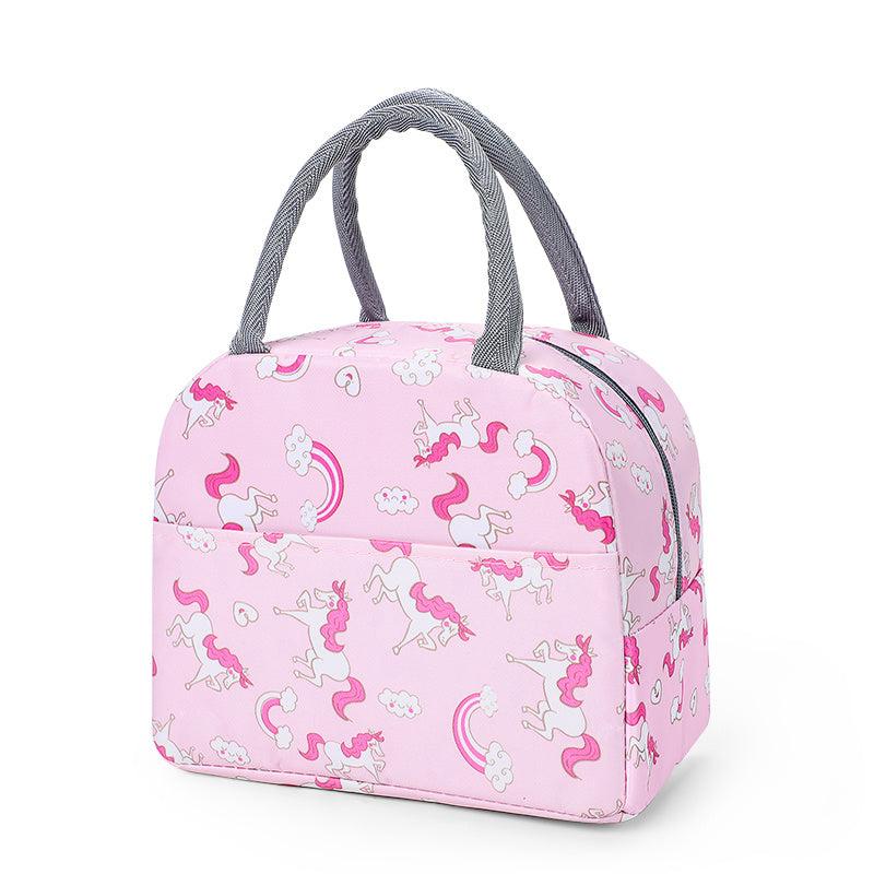 Large Capacity Cartoon Lunch Bag with Handle for School or Work