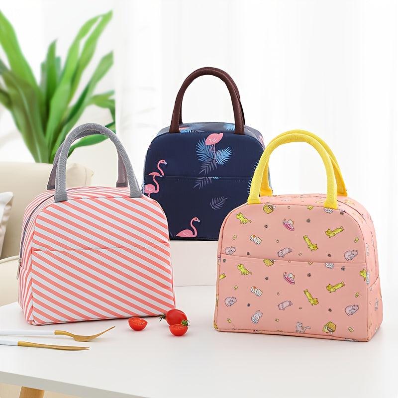 Large Capacity Cartoon Lunch Bag with Handle for School or Work