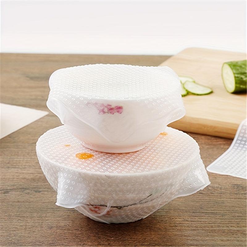1pc Reusable Silicone Food Cover Fresh Keeping Wrap Non Stick Lid