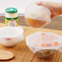 1pc Reusable Silicone Food Cover Fresh Keeping Wrap Non Stick Lid