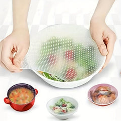 1pc Reusable Silicone Food Cover Fresh Keeping Wrap Non Stick Lid