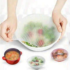 1pc Reusable Silicone Food Cover Fresh Keeping Wrap Non Stick Lid