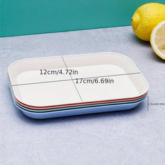 4pcs Wheat Straw Snack Plate Bone Dish For Home Use