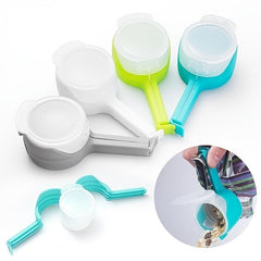 2pcs Sealing Clips w/ Pour Spout Toast Food Bag Clip Kitchen Storage Tool