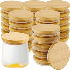 2pcs Bamboo Sealing Cover for Cups and Kettles - Kitchen Storage