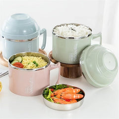 304 Stainless Steel Insulated Lunch Box Double Layer Bowl