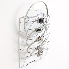 Pot Lid Holders Wall-Mounted Storage Rack Kitchen Accessories