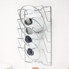 Pot Lid Holders Wall-Mounted Storage Rack Kitchen Accessories