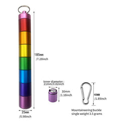 Waterproof Weekly Pill Box with Keychain for 7 Days Medicine Organizer