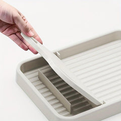 Plastic Pot Lid Rack Countertop Vertical Foldable Storage Tool