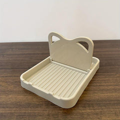 Plastic Pot Lid Rack Countertop Vertical Foldable Storage Tool
